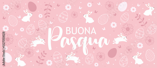 Buona Pasqua sfondo rosa