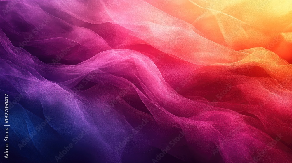 Obraz premium Vibrant colorful sheer fabric drapes