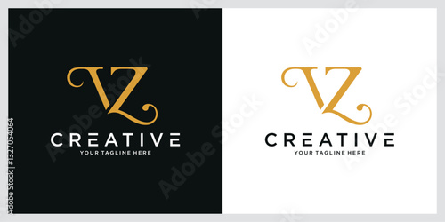Initial VZ Logo Design Vector template
