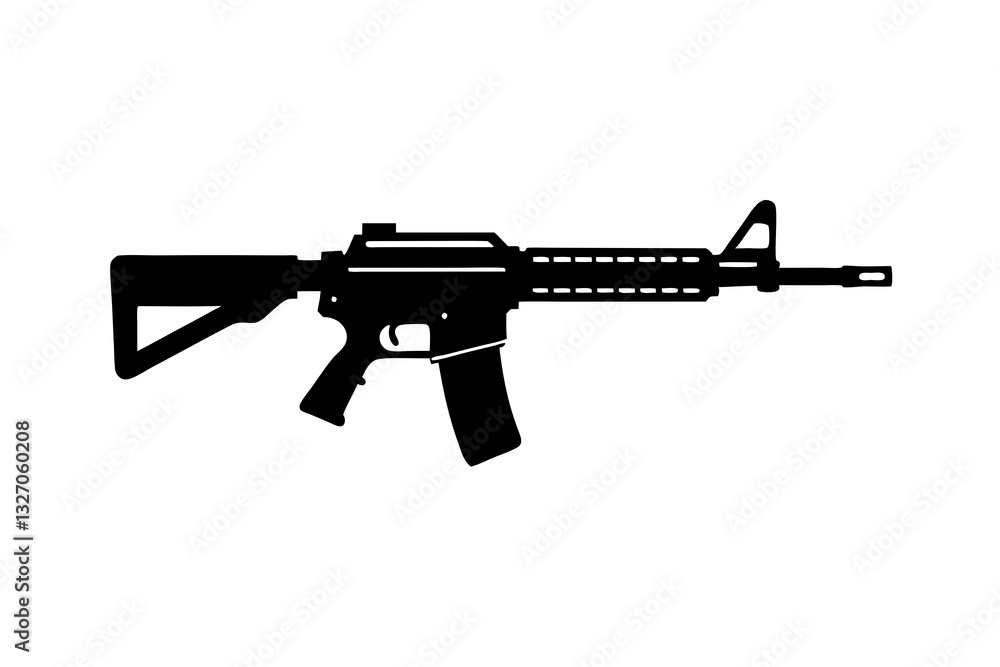 vector illustration of a rifle vector illustration of a rifle