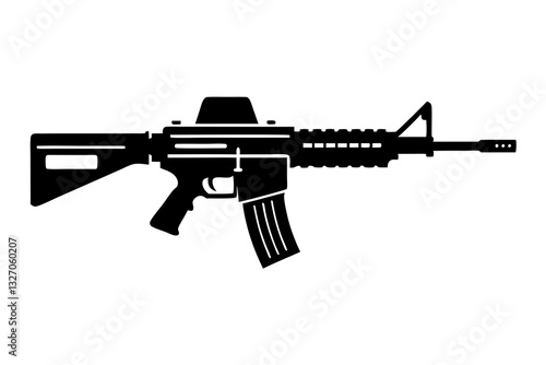 vector illustration of a rifle