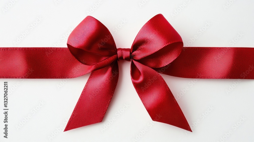 Elegant Red Ribbon Bow for Gift Wrapping Elegant Red Ribbon Bow for Gift Wrapping