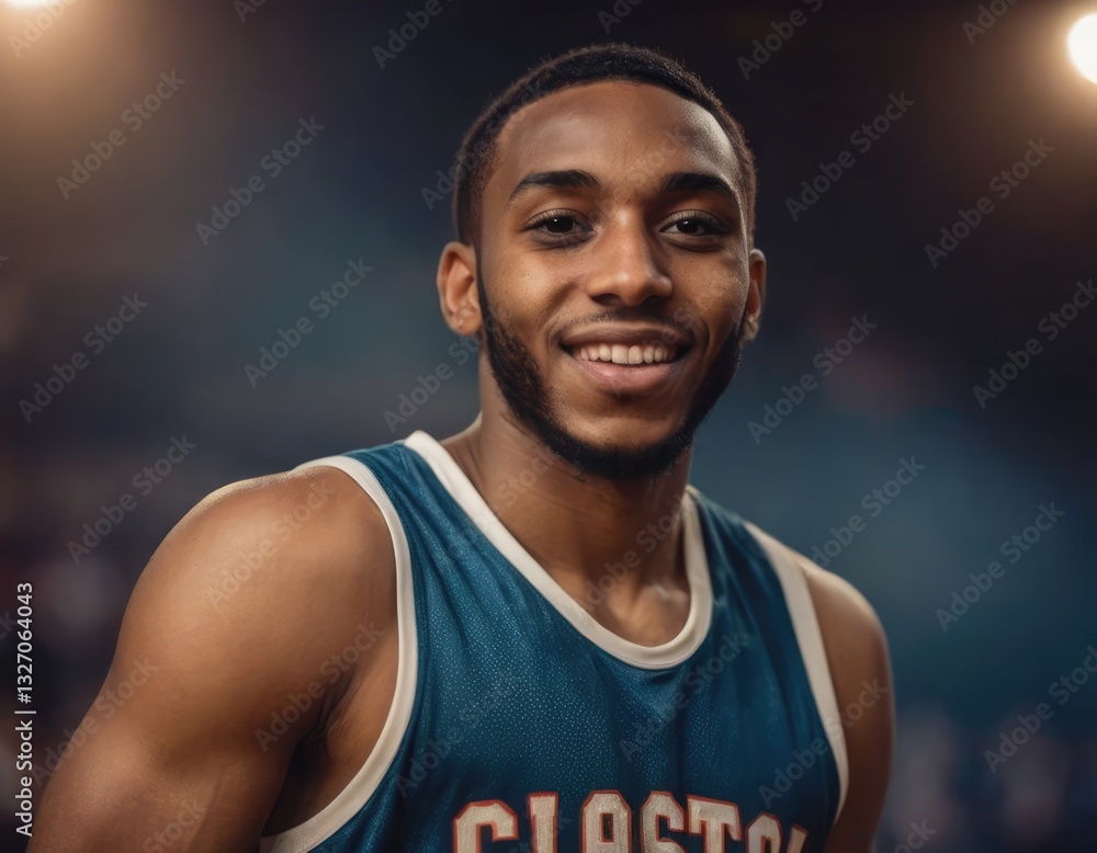 Fototapeta premium A basketball player who proudly wears the number 35 on his jersey