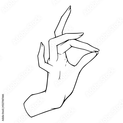 stylized hand gesture vector illustration