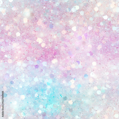 Holographic iridescent rainbow color glitter shiny seamless pattern textured background design 