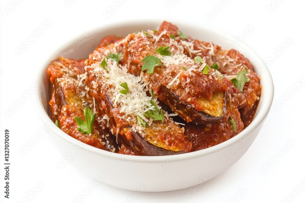 Delicious parmigiana bowl with fresh tomato sauce italian cuisine close up capturing culinary art healthy vegetarian dish Delicious parmigiana bowl with fresh tomato sauce italian cuisine close up capturing culinary art healthy vegetarian dish