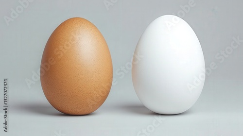 Wallpaper Mural Two Eggs, Brown and White Torontodigital.ca