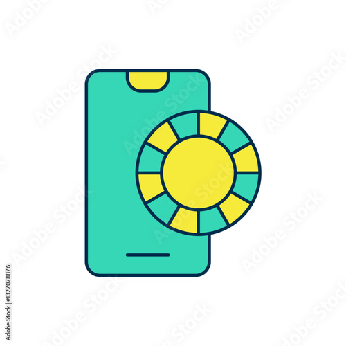 Filled outline Online sports betting icon isolated on white background. Sport bet bookmaker. Betting online make money. Vector