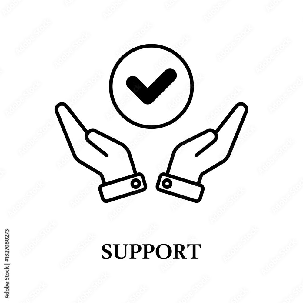 Icon a support, isolated against a clean background. Icon a support, isolated against a clean background.