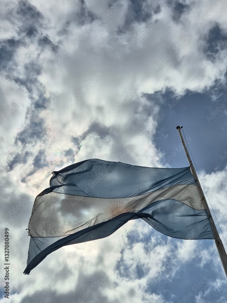 Argentine flag at half-mast in national mourning