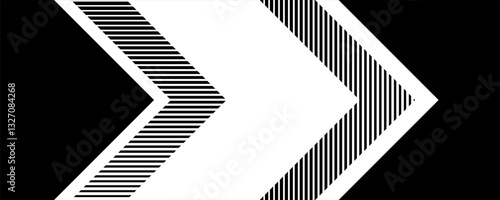 Smooth vector transition from black to white. Abstract broken stripes. For wall design, interior, polygraphy, clothing, web.Striped pattern, Trendy vector background.