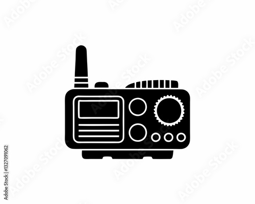 creative details marine radio icon vector illustration