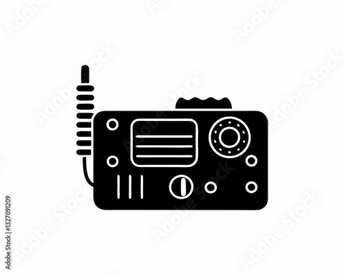 creative details marine radio icon vector illustration