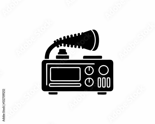 creative details marine radio icon vector illustration