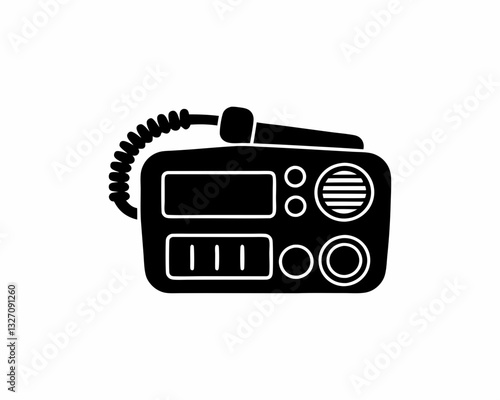 creative details marine radio icon vector illustration