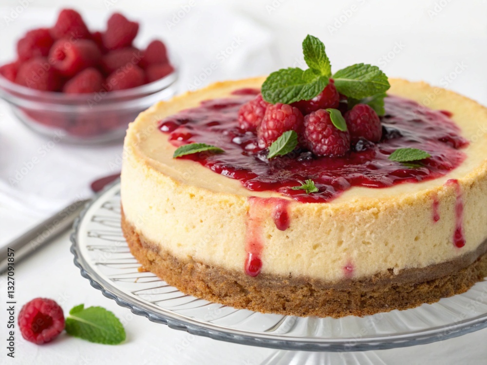 Perfectly Smooth New York Style Cheesecake with Berry Sauce Perfectly Smooth New York Style Cheesecake with Berry Sauce