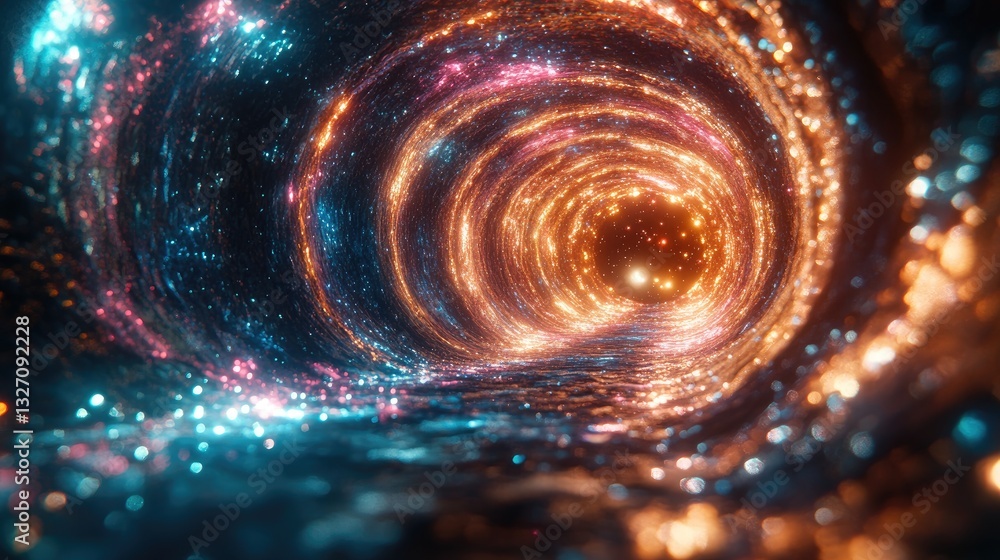 Glowing spiral tunnel, cosmic energy, abstract background, digital art, visual effects Glowing spiral tunnel, cosmic energy, abstract background, digital art, visual effects
