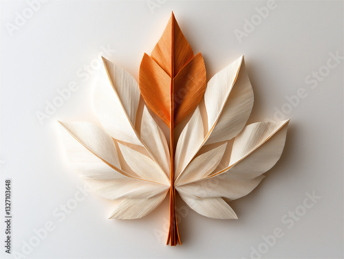  romantic origami leaf sculpture