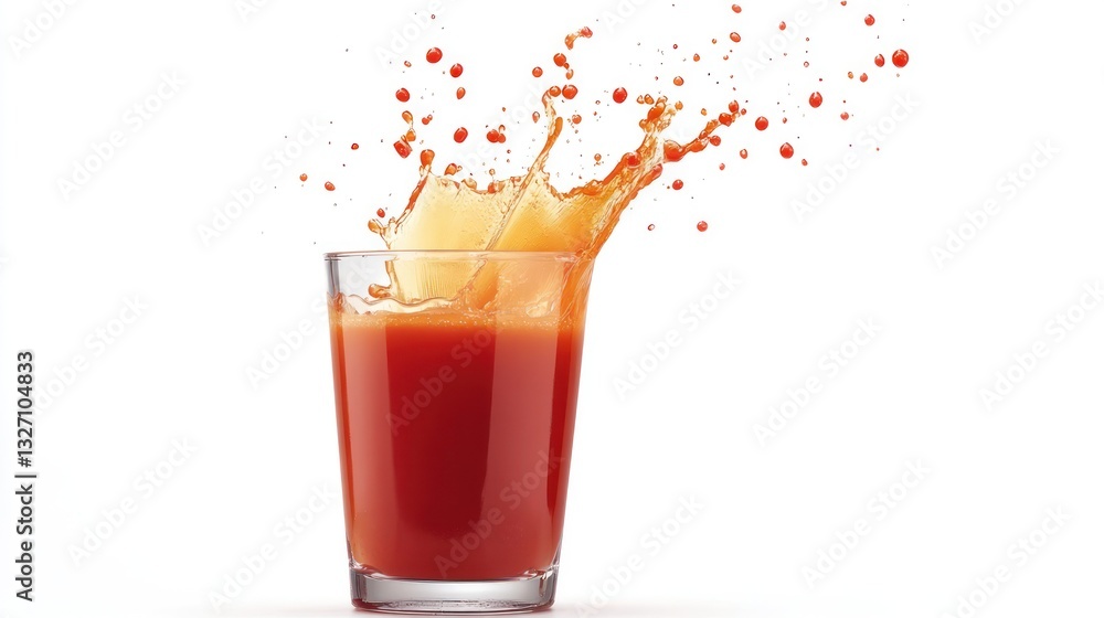 Splashing Tomato Juice in Glass (2) Splashing Tomato Juice in Glass (2)