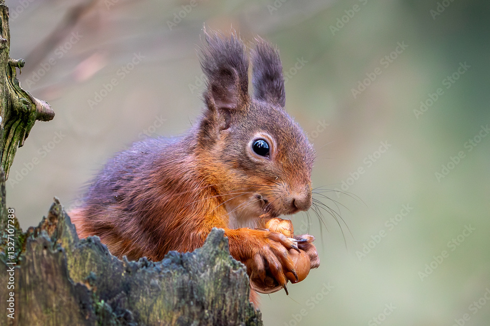 Obraz premium Red Squirrel (Sciurus vulgaris)