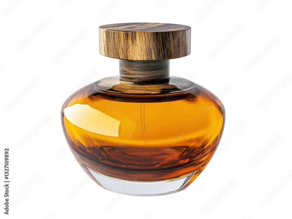 Isolated Amber Glass Perfume Isolated Amber Glass Perfume
