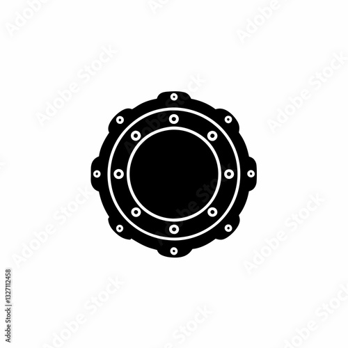 creative details porthole icon vector illustration