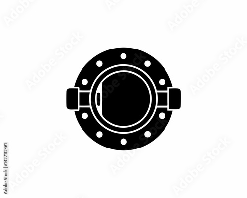 creative details porthole icon vector illustration