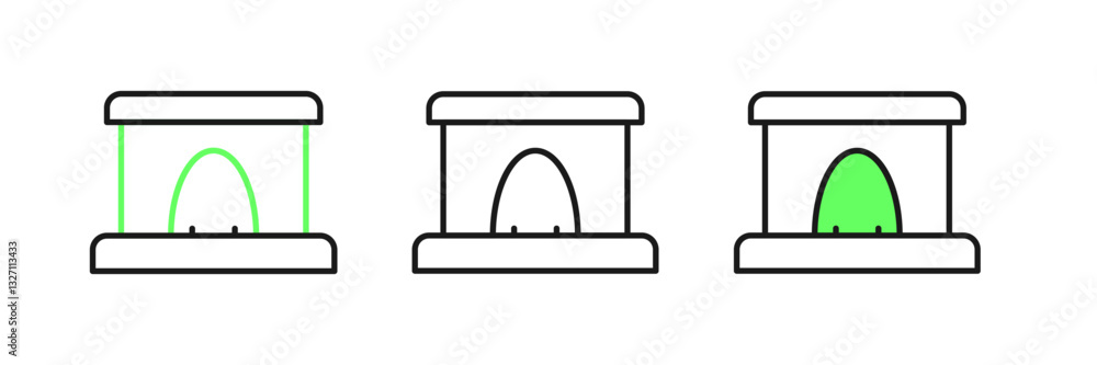 Set line Railway tunnel icon isolated on white background. Railroad tunnel. Vector Set line Railway tunnel icon isolated on white background. Railroad tunnel. Vector