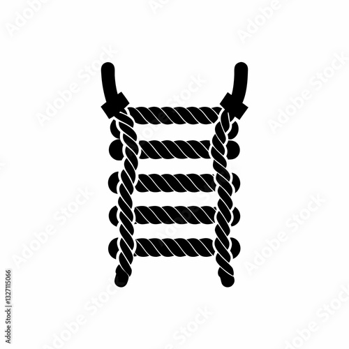 creative details rope ladder icon vector illustration