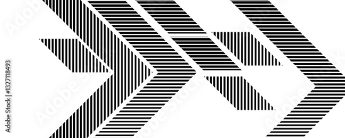 Smooth vector transition from black to white. Abstract broken stripes. For wall design, interior, polygraphy, clothing, web.Striped pattern, Trendy vector background.