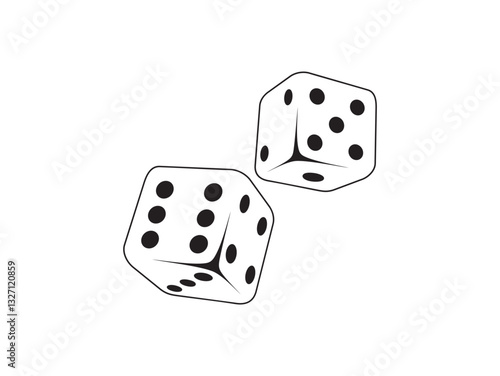 a pair of dice being thrown, dice icon, luck, gambling, game symbol