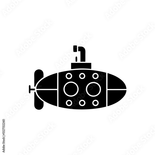 creative details submarine icon vector illustration