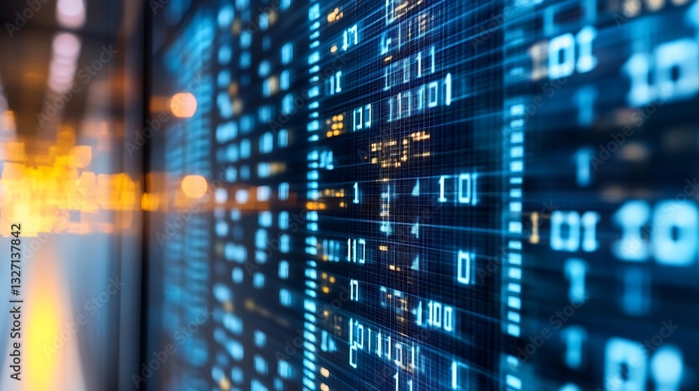 Detailed view of stock market data interface showing live financial information and trends : Generative AI Detailed view of stock market data interface showing live financial information and trends : Generative AI