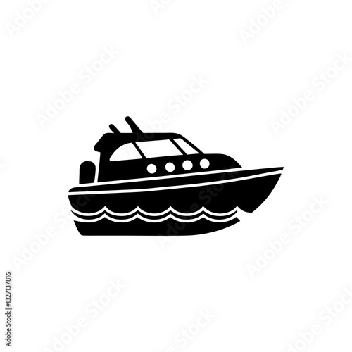 creative details speedboat icon vector illustration