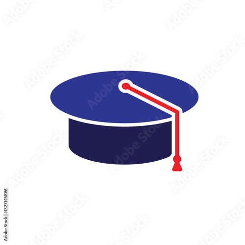 graduation icon. graduation cap toga vector. describes education, learning outcomes, undergraduate. for events, celebrations, flyers. Solid design style.