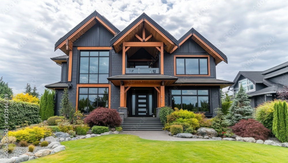 Modern Farmhouse Exterior in Suburban Setting (1) Modern Farmhouse Exterior in Suburban Setting (1)