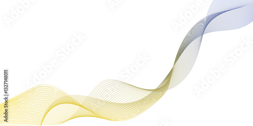 ultra modern and dynamic digital business and technology concept abstract lines, flowing lines with gradient color, the wave lines are very thin, lines pattern or wavy stripes, twisted curve lines.