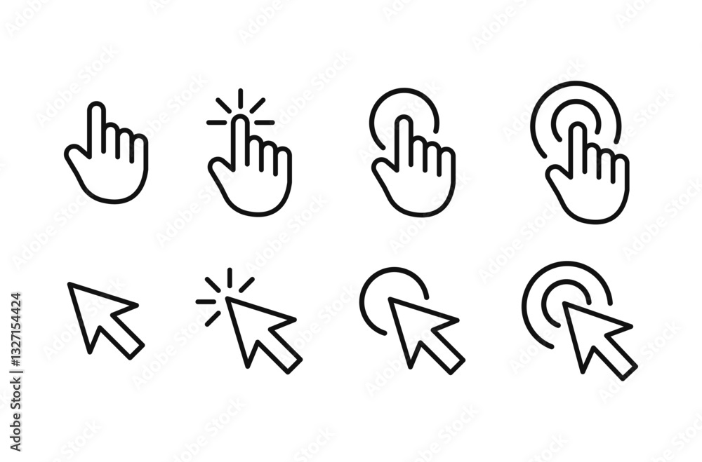 Obraz premium Computer mouse icon set.