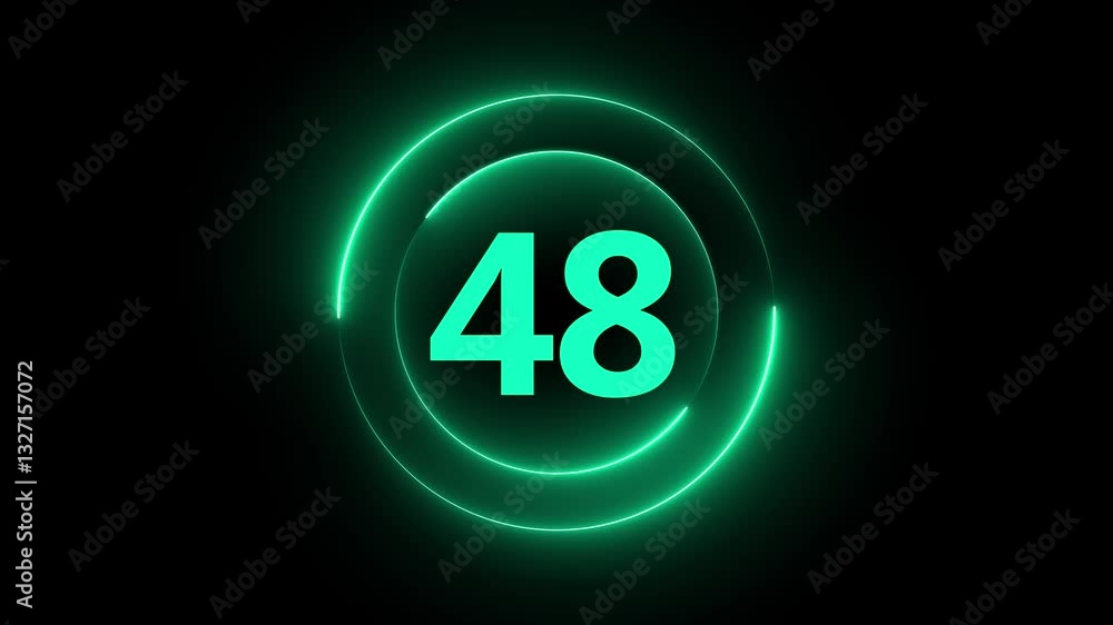 A circle with a neon icon on a black background and the text in the middle of it. A circle with a neon icon on a black background and the text in the middle of it.