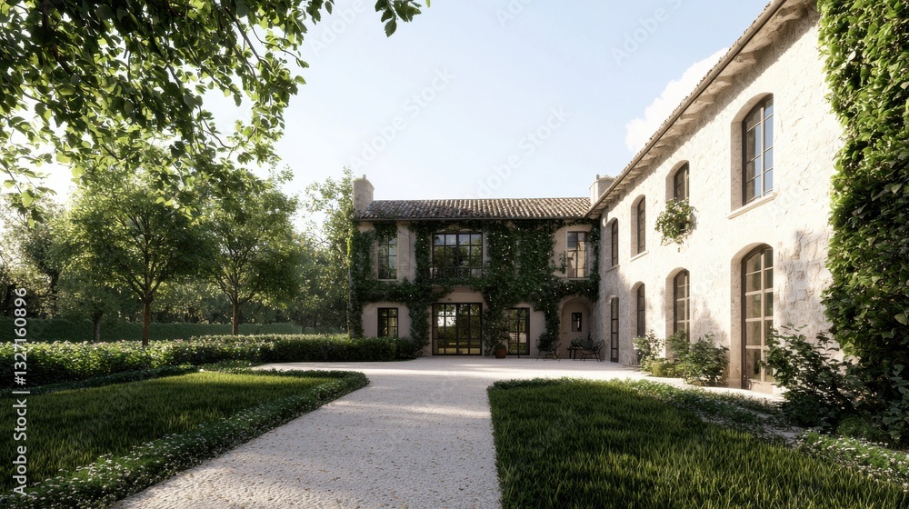 A serene residential building surrounded by lush greenery and a well-maintained pathway, showcasing a blend of architecture and nature. A serene residential building surrounded by lush greenery and a well-maintained pathway, showcasing a blend of architecture and nature.
