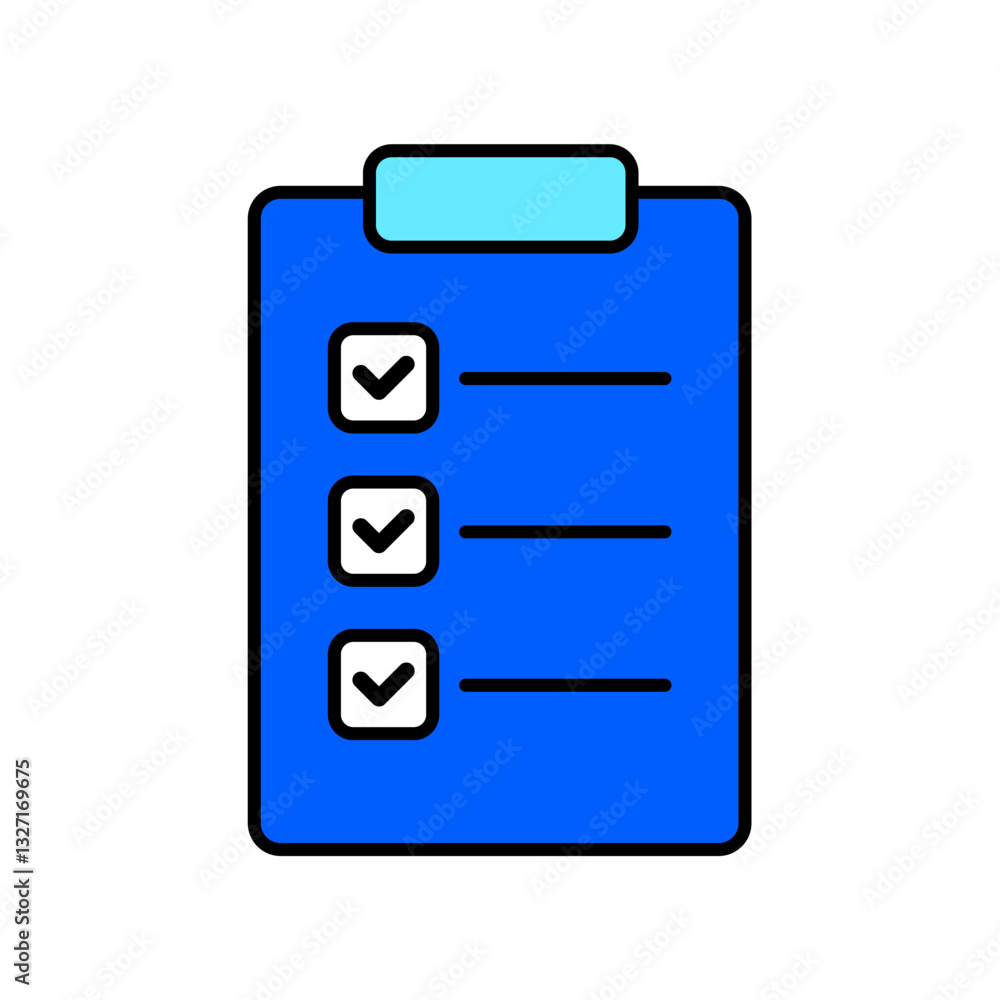 Icon a checklist, isolated against a clean background. Icon a checklist, isolated against a clean background.