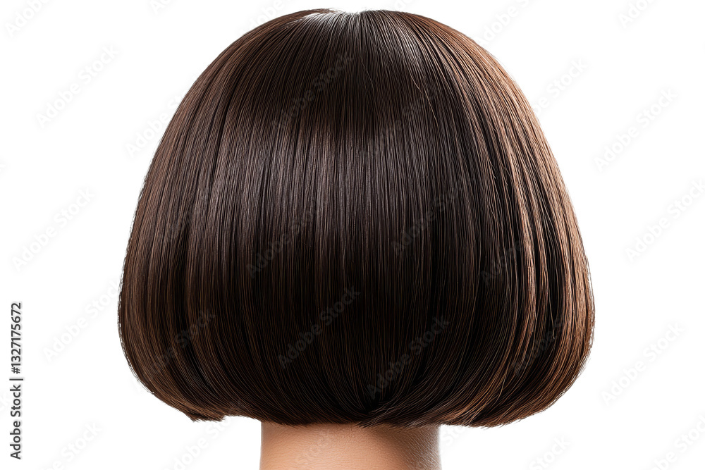Smooth bob haircut displayed against transparent background Smooth bob haircut displayed against transparent background