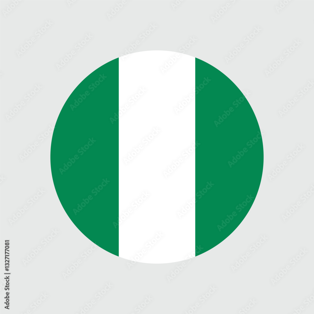Fototapeta premium Nigeria Flag Sphere Vector