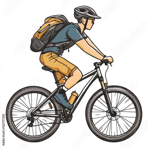 man riding a bike