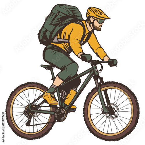 man riding a bike