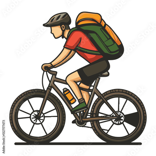 man riding a bike