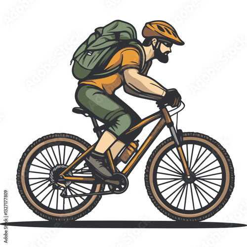man riding a bike