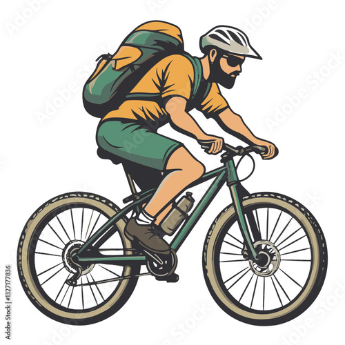 man riding a bike