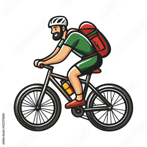 man riding a bike