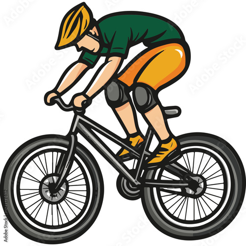 man riding a bike